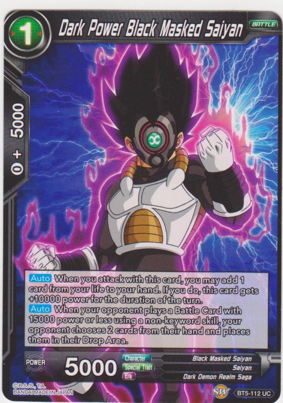 Dragon Ball Super CCG - Miraculous Revival - Dark Power Black Masked Saiyan