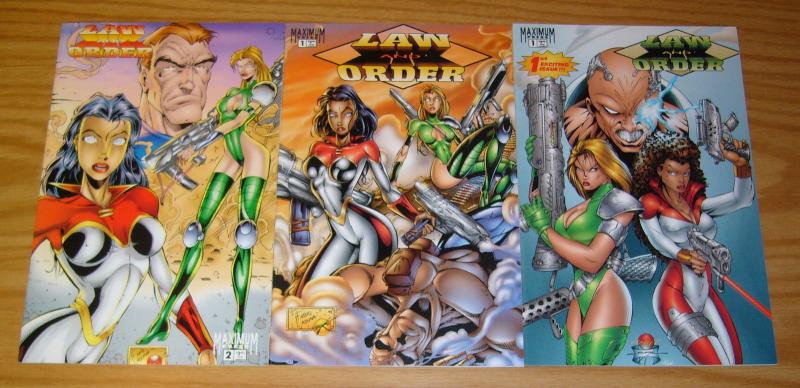 Law and Order #1-2 VF/NM complete series + variant - maximum press bad girl set