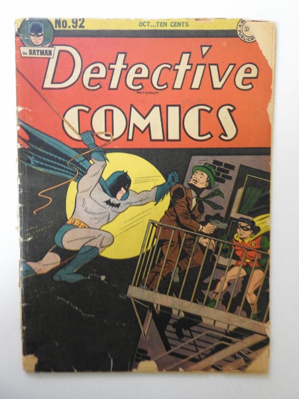 Detective Comics #92 (1944) Glue on spine Apparent FR/GD Condition!