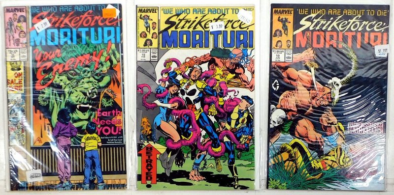 Strikeforce: Morituri Lot of 3 #11, 15, 19 (1987) Marvel Comics 1st Print