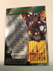 CAPTAIN AMERICA #11 card : Marvel Metal 1995 Fleer Chromium; NM/M Avengers, base