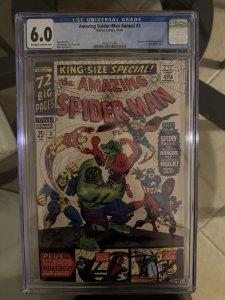 AMAZING SPIDER-MAN Annual #3 CGC 6.0  vs HULK * AVENGERS * KING SIZE  (1966)