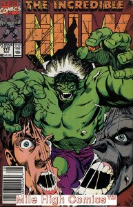 HULK  (1962 Series) (#1-6, #102-474, #600-635)(INCREDIB #372 NEWSSTAND Very Fine