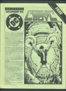 DC Releases Promotional Flyer #31  / cosmic Boy /  December 1986