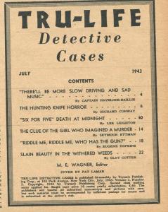 Tru-Life Detective Cases 7/1943-Tayshack-woman on fire-horror-crime-mystery-VG+