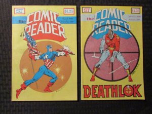 1981 COMIC READER #187 VF- #189 FVF Captain America / Deathlok LOT of 2