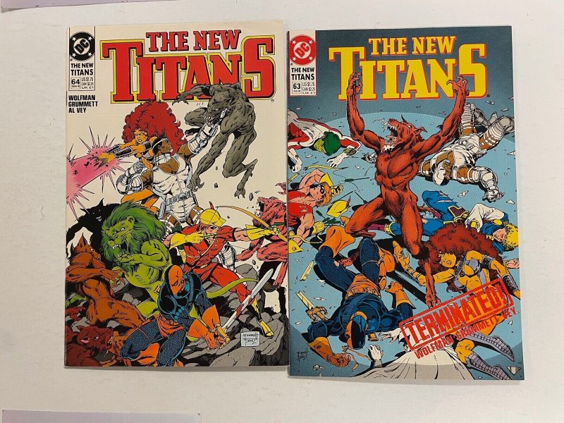 4 The New Teen Titans DC Comics # 63 64 66 67       72 NO9