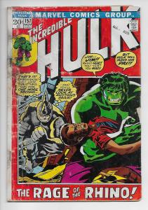 Incredible Hulk #157 - Rhino (Marvel, 1972) - GD