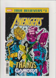 True Believers: Avengers- Thanos & Gamora #1 NM- 9.2 Marvel Reprint Warlock #9