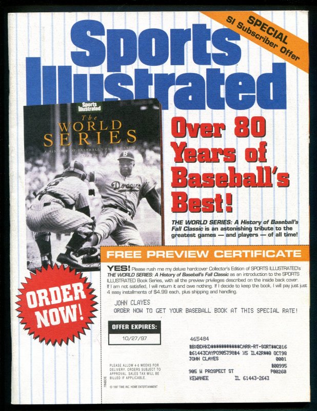 Sports Illustrated ( 9.4 NM )  Venus Williams  /  September 1997