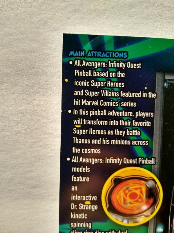 Avengers Infinity Quest Pinball Flyer Marvel Comic Incredible Hulk Art Print Pro