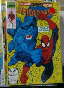 SPIDER-MAN # 15 MARVEL 1991 ERIK LARSEN BEAST XMEN MUTANT FACTOR