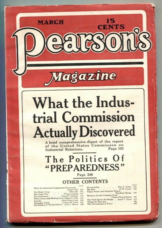 Pearson's Magazine March 1916- Fingerprints VF