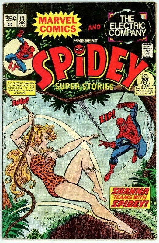 Spidey Super Stories #14 (1974) - 5.0 VG/FN *Haunting Season/Shanna*