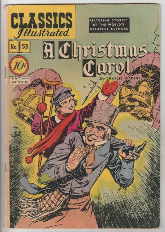 Classics Illustrated #53 (Nov-48) VG/FN Mid-Grade Ebanezer Scrooge, Bob Cratc...