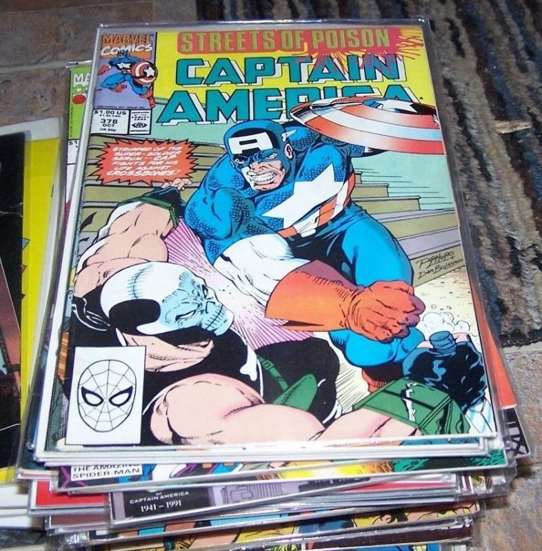 Captain America comic # 378 (Oct 1990, Marvel) crossbones streets of poison pt 7