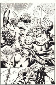 Avengers #18 p.10 - Hyperion & Power Princess Splash 2019 art by Ed McGuinness