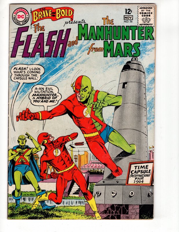 The Brave and the Bold #56 FLASH % MARTIAN MANHUNTER Silver Age DC  / ID#488