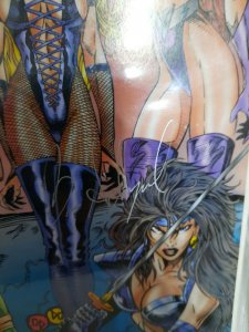 11X DOUBLE IMPACT bad girls Hari Kari lady vampire Violet comics sexy boarded  