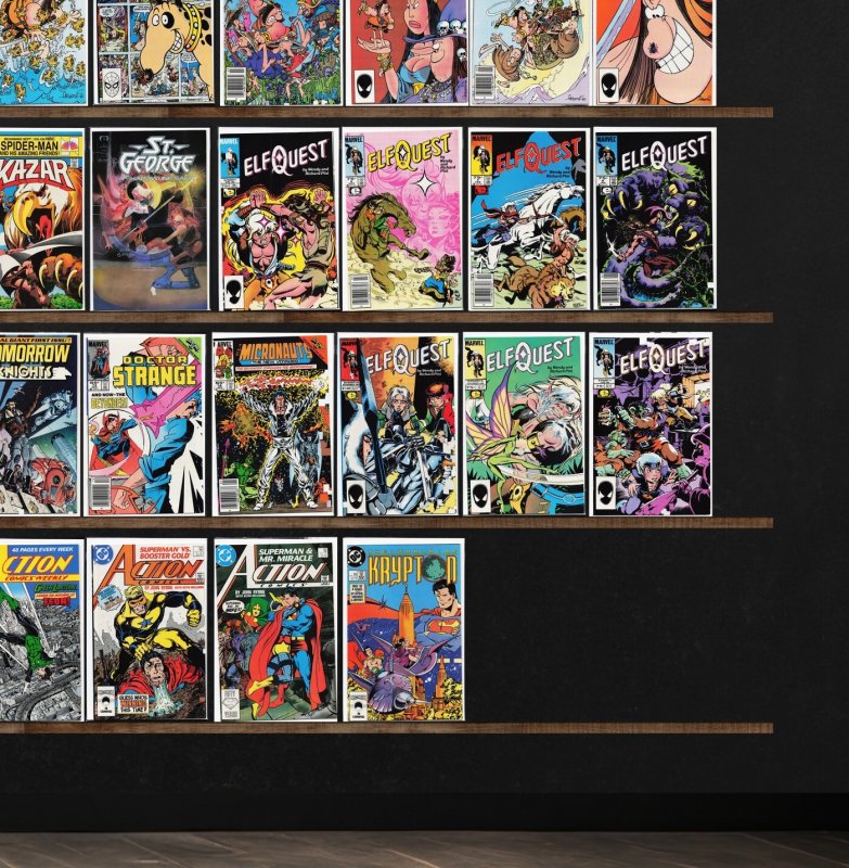 Huge Lot 150+ Comics with Elfquest, Action Comics Weekly, Hercules & More!