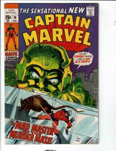 Captain Marvel # 19 FN/VF Marvel Comic Book Avengers Hulk Thor Iron Man J289