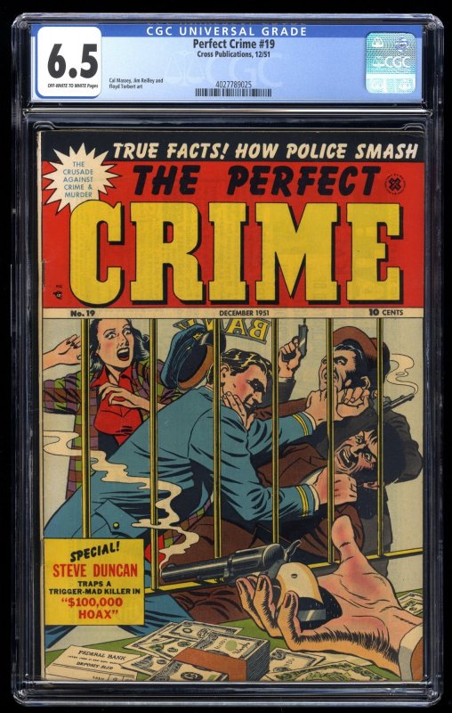 Perfect Crime #19 CGC FN+ 6.5 Off White to White Highest Graded Copy!