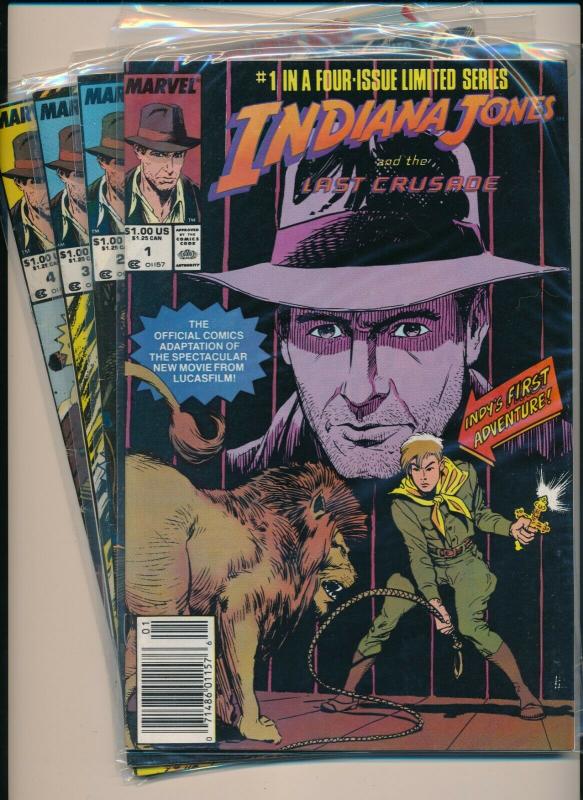 Marvel Comics Set of 4-INDIANA JONES 4-ISSUE LIMITED SERIES #1-4 F/VF (PF603) 