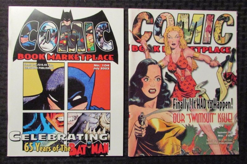 2003 COMIC BOOK MARKETPLACE Magazine #104 VF #106 FN Batman / Swimsuit Issue