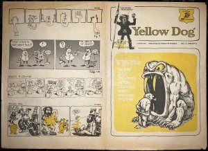 YELLOW DOG #2 - Folded; 5.5, OW - Comix  - 1st print - Crumb -  Tabloid