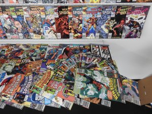 Huge Lot 200+ Comics W/ Web of Spider-Man, Spectacular Spider-Man, +More Avg FN-