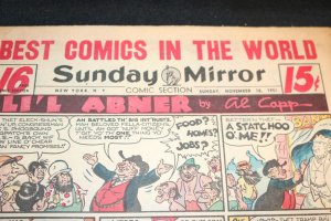 1951 Sunday Mirror Weekly Comic Section November 18th (VF) Superman Action