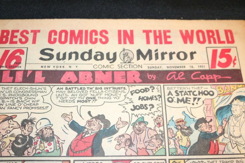 1951 Sunday Mirror Weekly Comic Section November 18th (VF) Superman Action