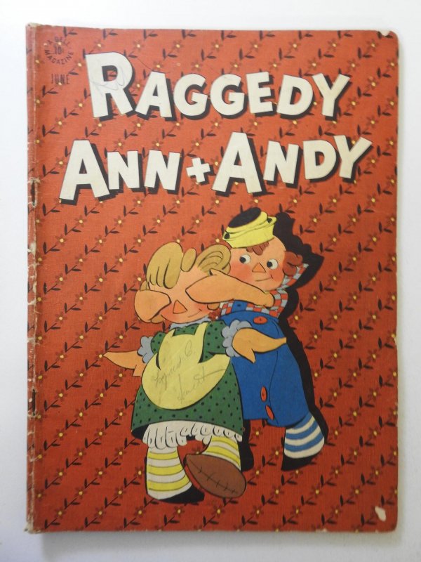 Raggedy Ann and Andy #1 (1946) VG Small tape pull fc, 1 in tear centerfold page