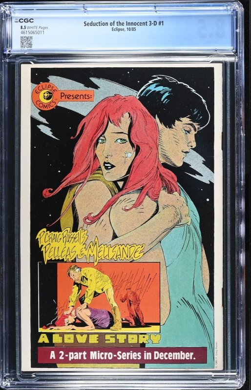 (1985) SEDUCTION OF THE INNOCENT 3-D #1 Dave Stevens Cover! CGC 8.5 WP!