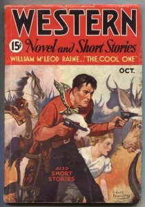 Western Novels And Short Stories 10/1934 The Cool One - Riesenberg cover