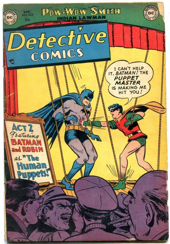 DETECTIVE COMICS #182 1952-BATMAN-ROBIN-POW WOW SMITH-   VG-