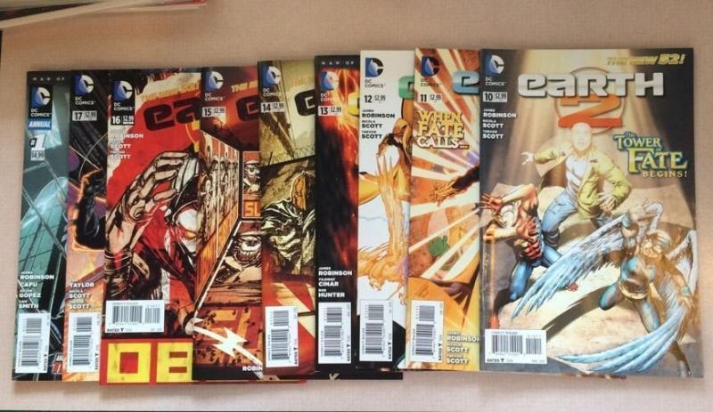 Earth 2 10-17 Annual 1 9 Book Near Mint Lot Set Run