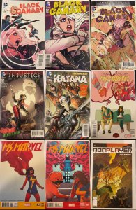 Lot of 9 Comics (See Description) Black Canary, Ms Marvel, Katana, Nonplayer