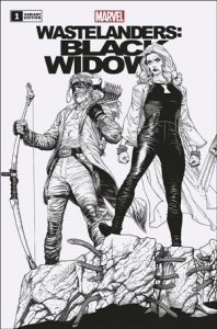 Wastelanders: Black Widow 1-B Steve McNiven Black & White Connecting Cover VF/NM