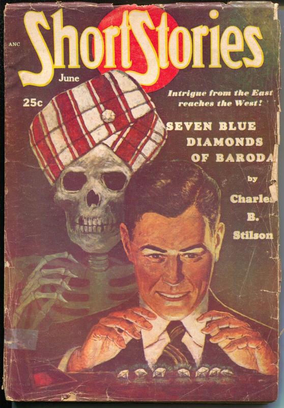 Short-Stories 6/1952-Skull horror cover-Oren Waggener -hero pulp-The Whip-G/VG 