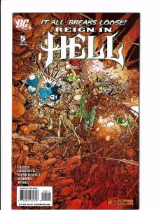 Lot of 4 Reign in Hell DC Comic Books #1 2 4 5 Dr. Fate Blue Devil Zauriel J130