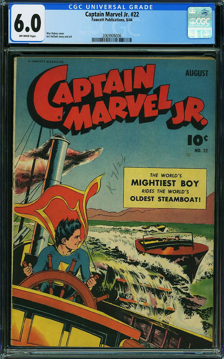 Captain Marvel Jr 22 Fawcett 1944 Cgc 60 Comic Books Modern Age Captain Marvel Jr