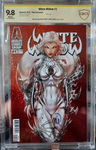 White Widow #1 CBCS 9.8 Red Foil CVR 2x Signed by Benny Powell & Jamie Tyndall