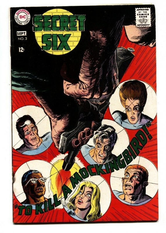 SECRET SIX #3-comic book DC-1968 vf/nm silver age