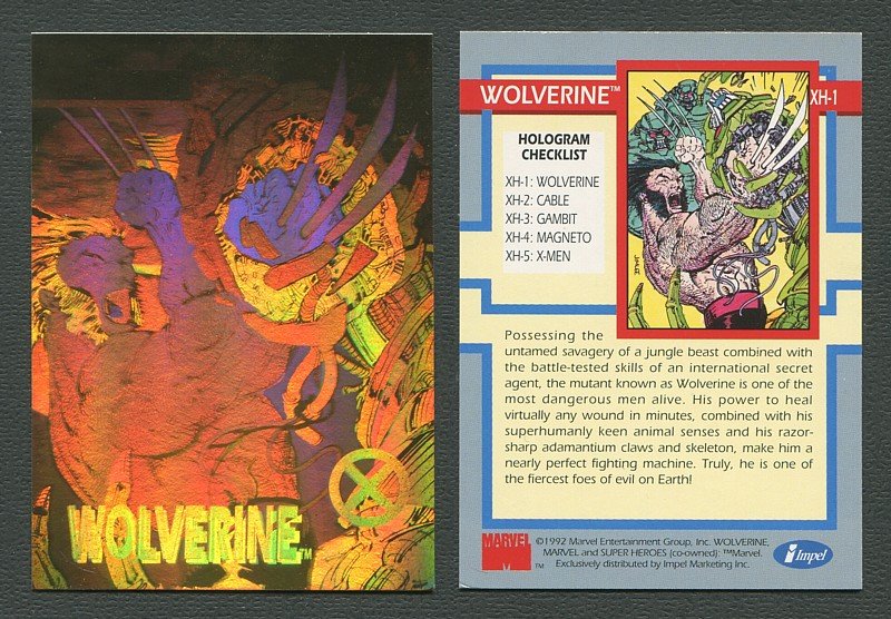 1992 Marvel Impel Wolverine Hologram Insert #XH-1  NM