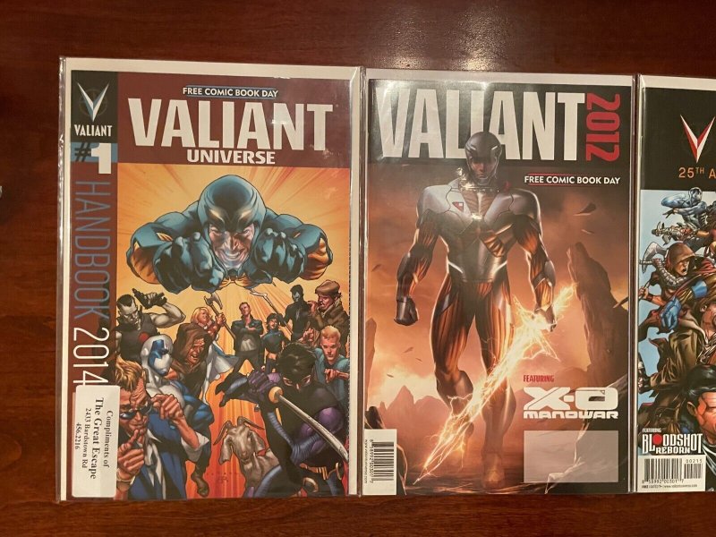 Lot Of 3 Valiant Comic Books FCBD Issues 1 NM X-O Manowar Universe 25th Ann J905