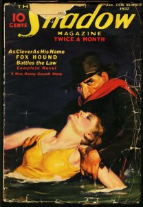 PULP:  SHADOW 1937 JAN 15-STREET AND SMITH PULP-RARE FR