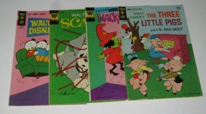 4 Silver Age Comics/Stories #1 Scamp #9 Wacky Witch #9 3 Little Pigs #2 VG+