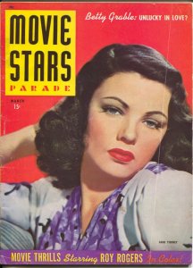 MAG: Movie Stars Parade 3/1943-Gene Tierney-Betty Grable-Roy Rogers-Jennifer ...