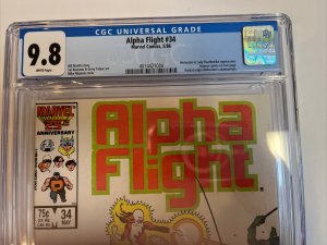 Alpha Flight (1986) # 33 (CGC 9.8 WP)  1st Full  App Lady Deathstrike